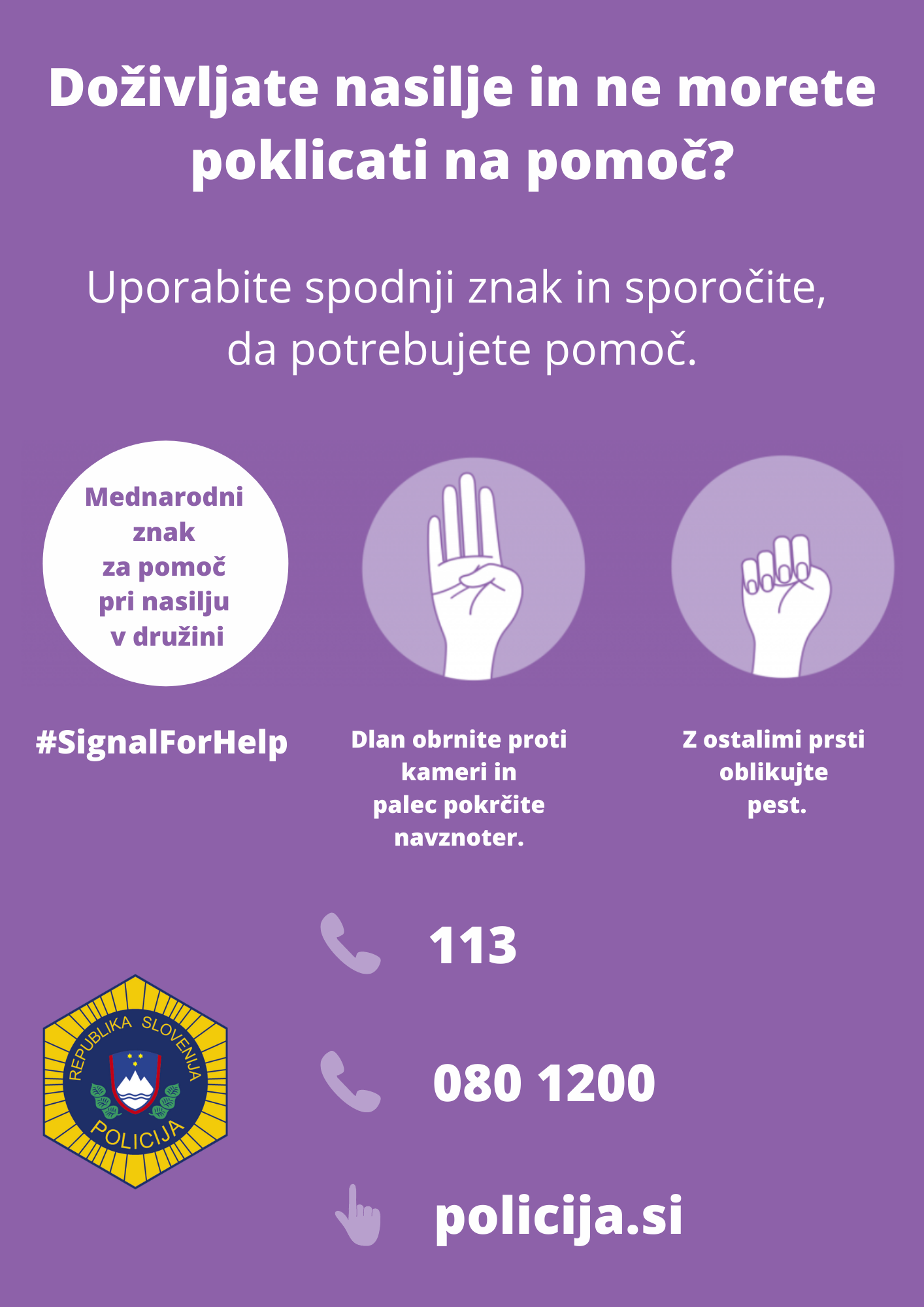 Uporabite spodnji znak in sporočite, da potrebujete pomoč..png